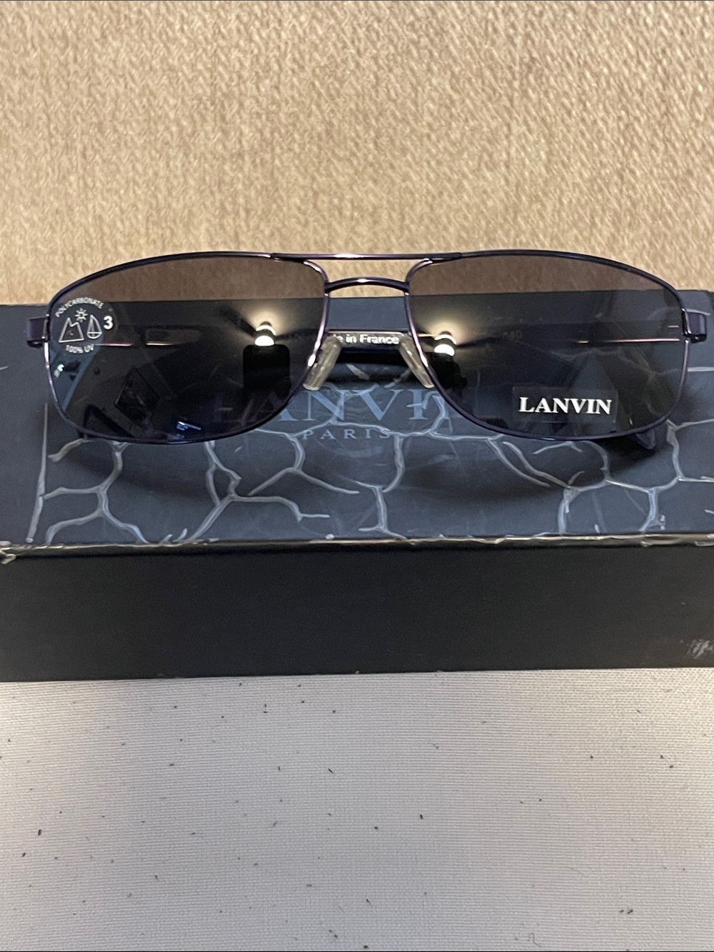NEW Authentic LANVIN LV4104 C03 sunglasses| Made In France | Complete Box Set
